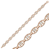 Silver Rose Oval Waterway Women's Bracelet
